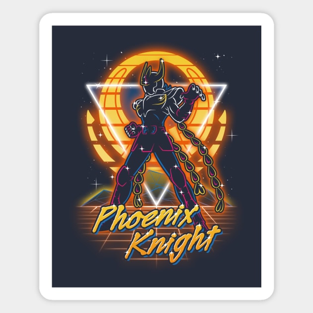 Retro Phoenix Knight Magnet by Olipop